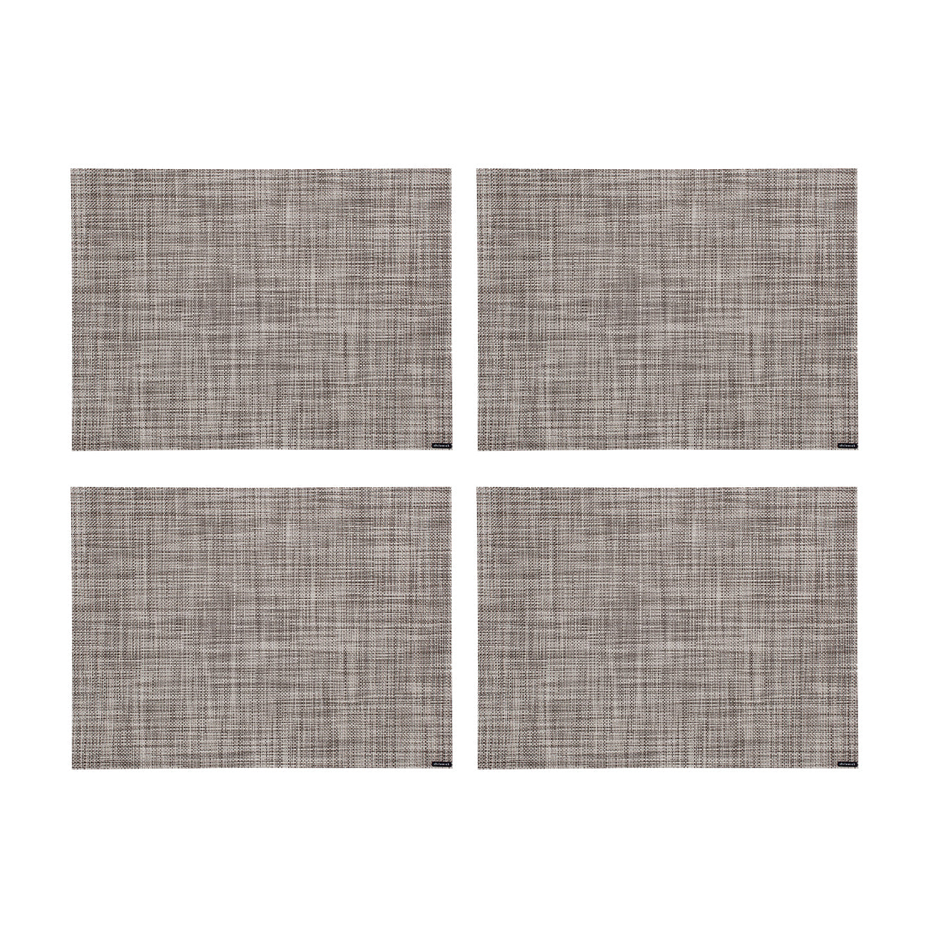 Chilewich4枚 Mini Basketweave36×48 GRAVEL Mini Basketweave Placemats - Gravel