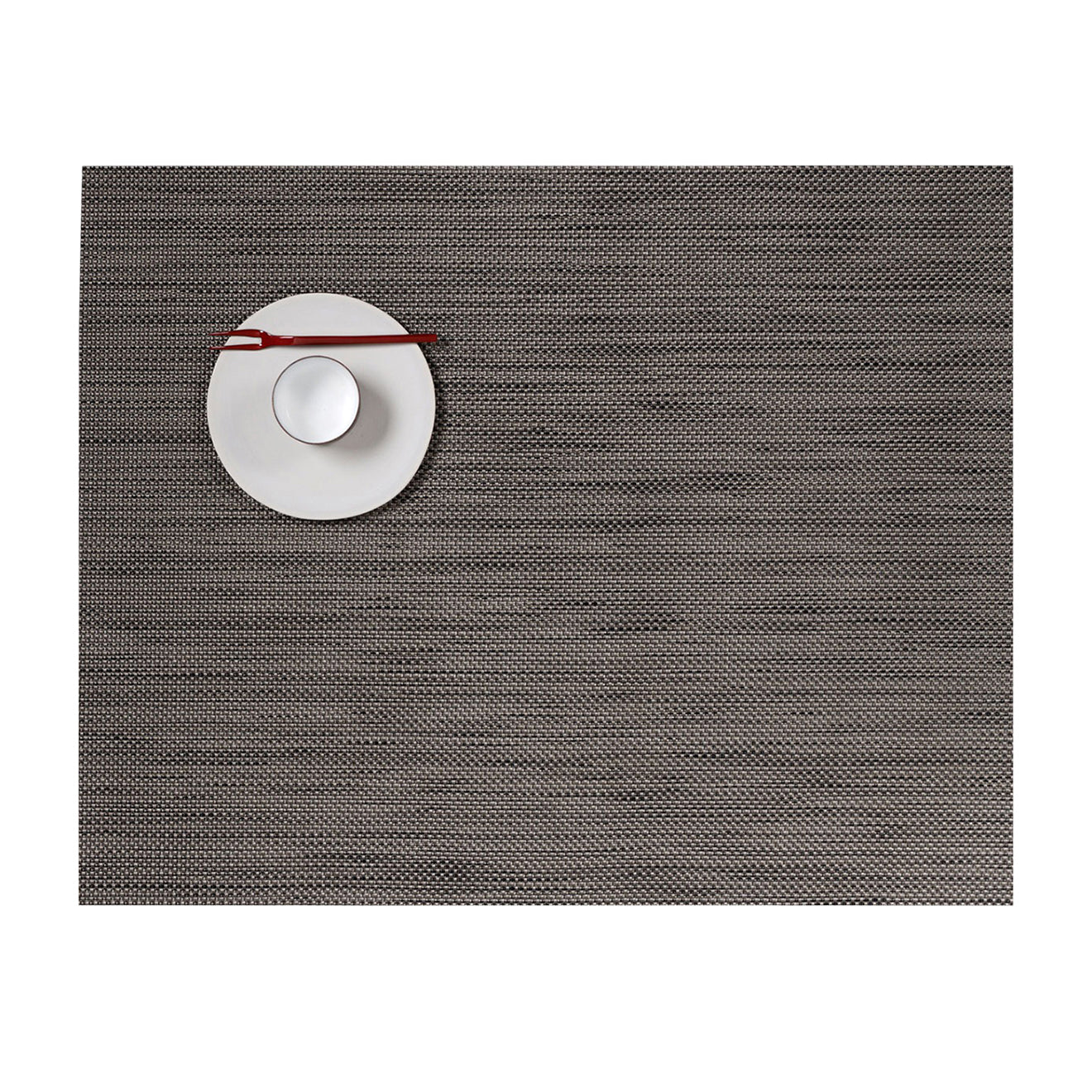 Mini Basketweave Placemats - Light Grey