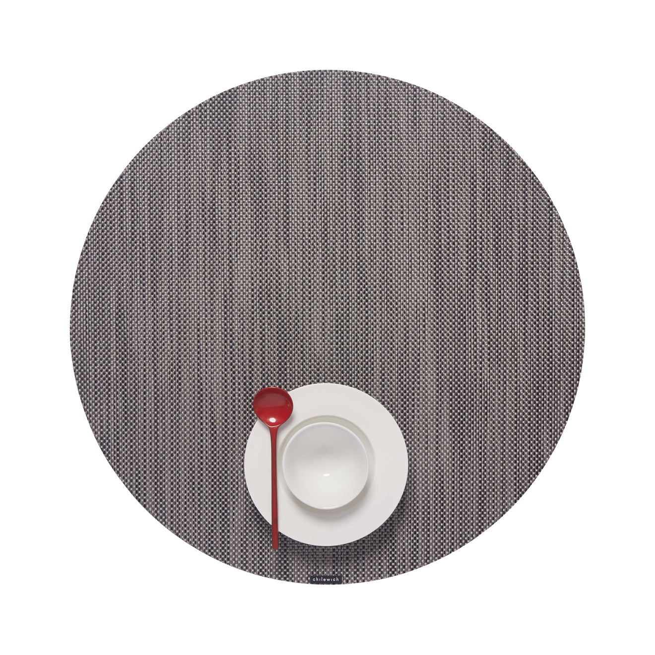Mini Basketweave Placemats - Light Grey