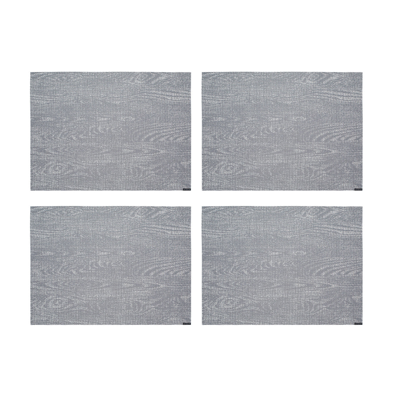 Chilewich　4枚 Grey Panel Woodgrain Placemats | Chilewich