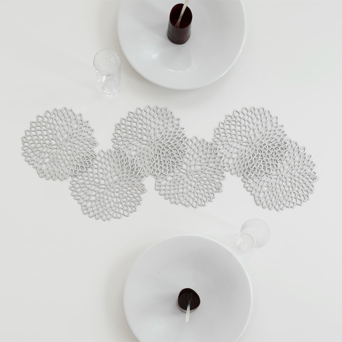 Dahlia Coasters - Silver