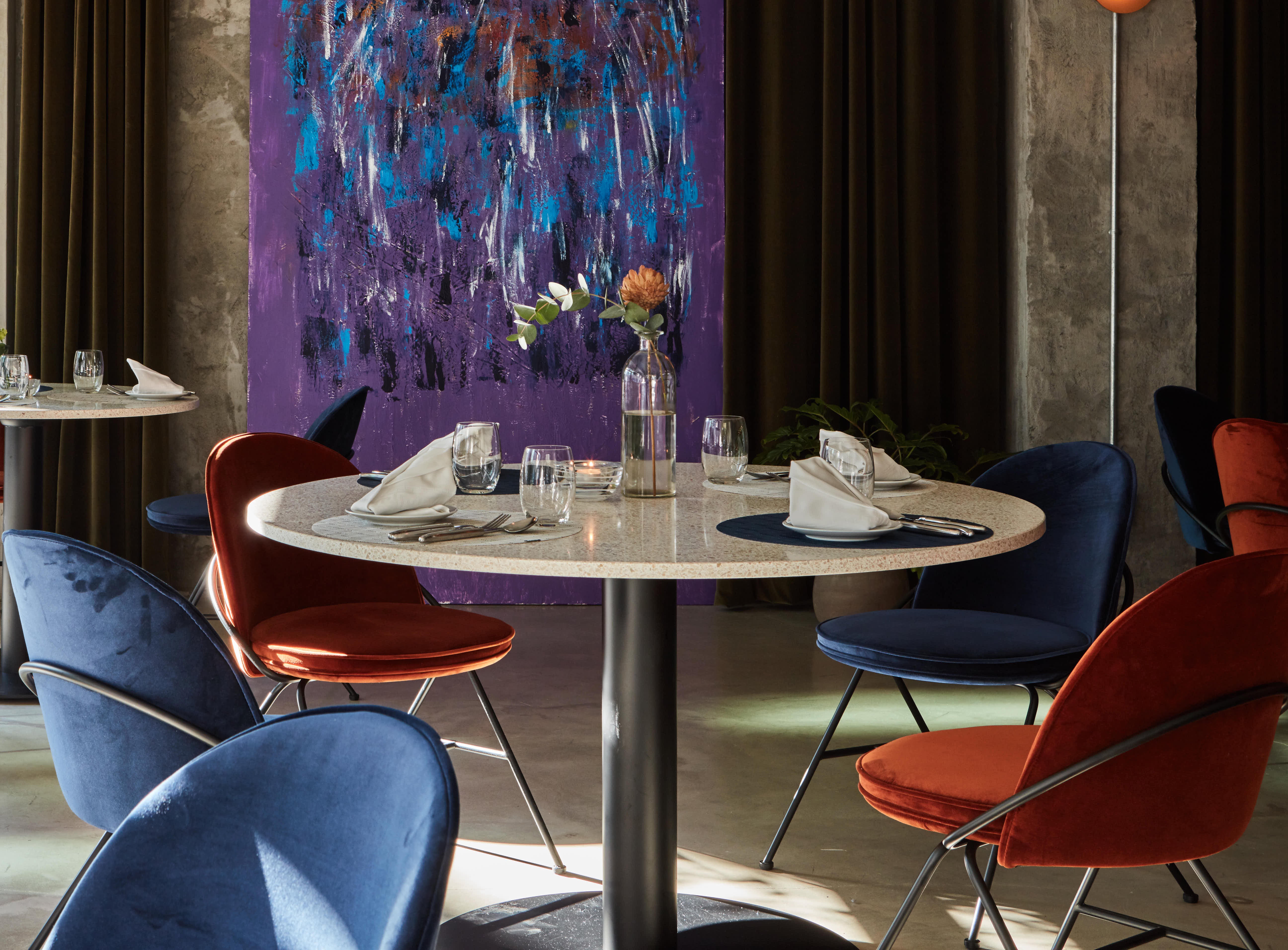 Detail image of Chilewich woven material showcasing texture, color, and pattern of the terrastrand yarn weave.