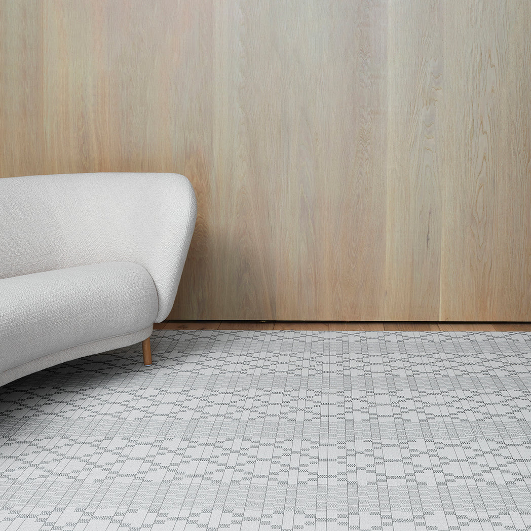 Detail image of Chilewich woven material showcasing texture, color, and pattern of the terrastrand yarn weave.