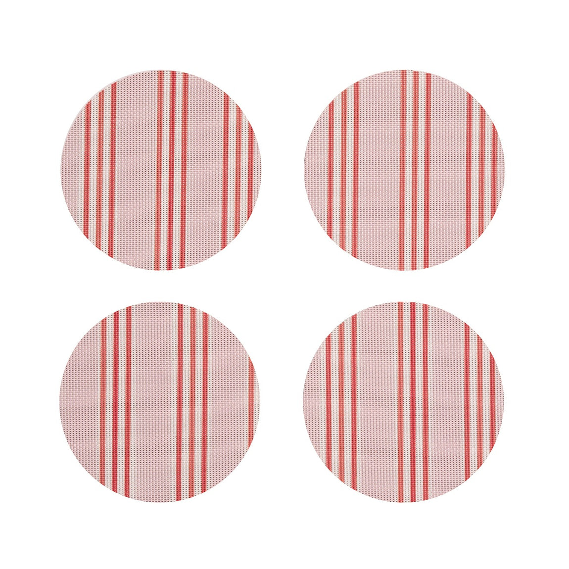 Festive Stripes Coasters - Pink