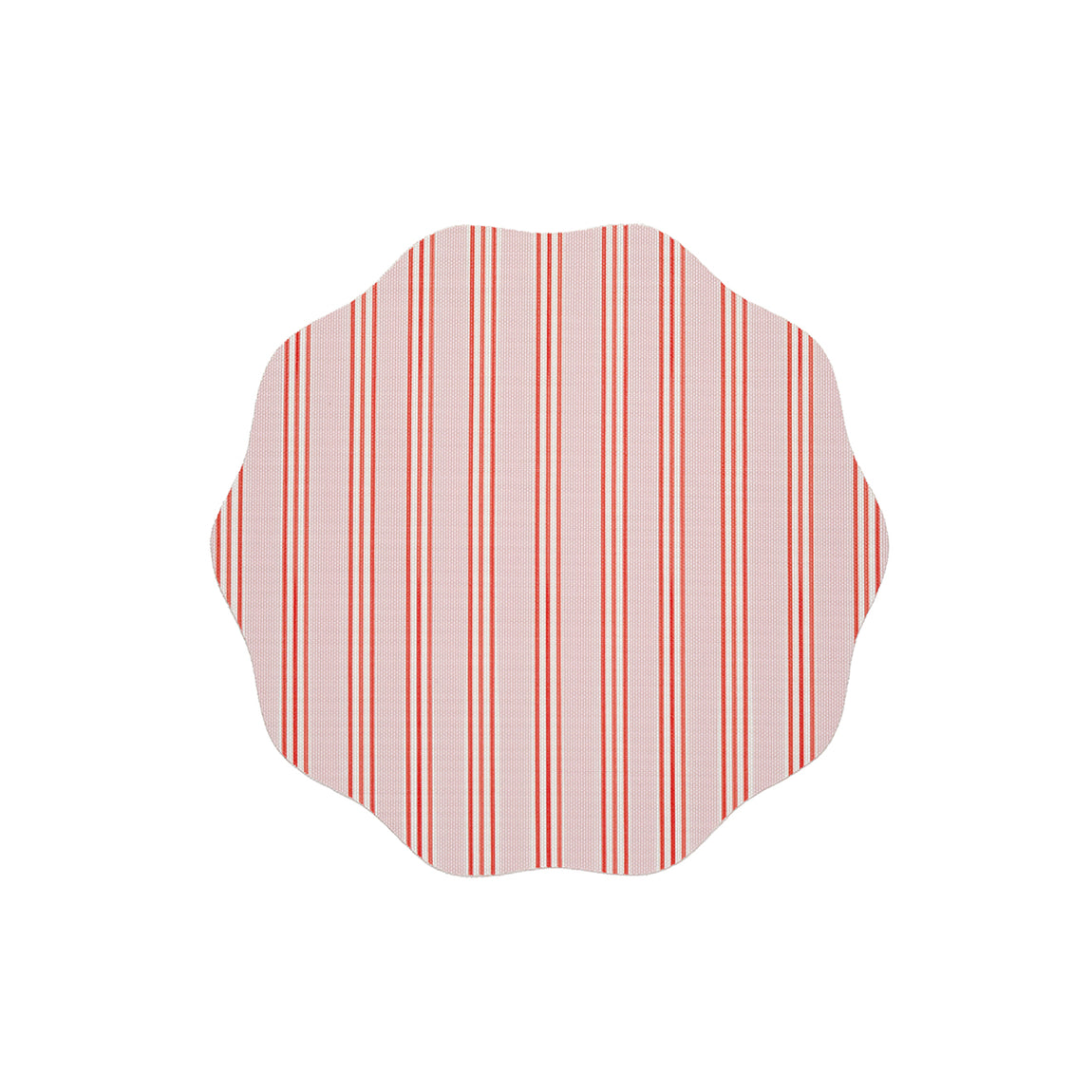 Festive Stripes Scallop Placemats - Pink