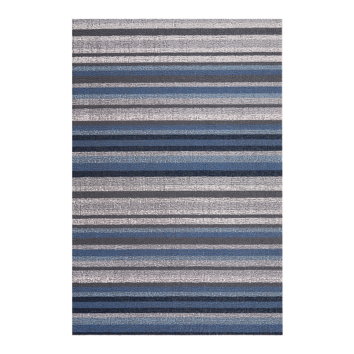 Horizon Stripe Shag Mats - Deep Sea View 1