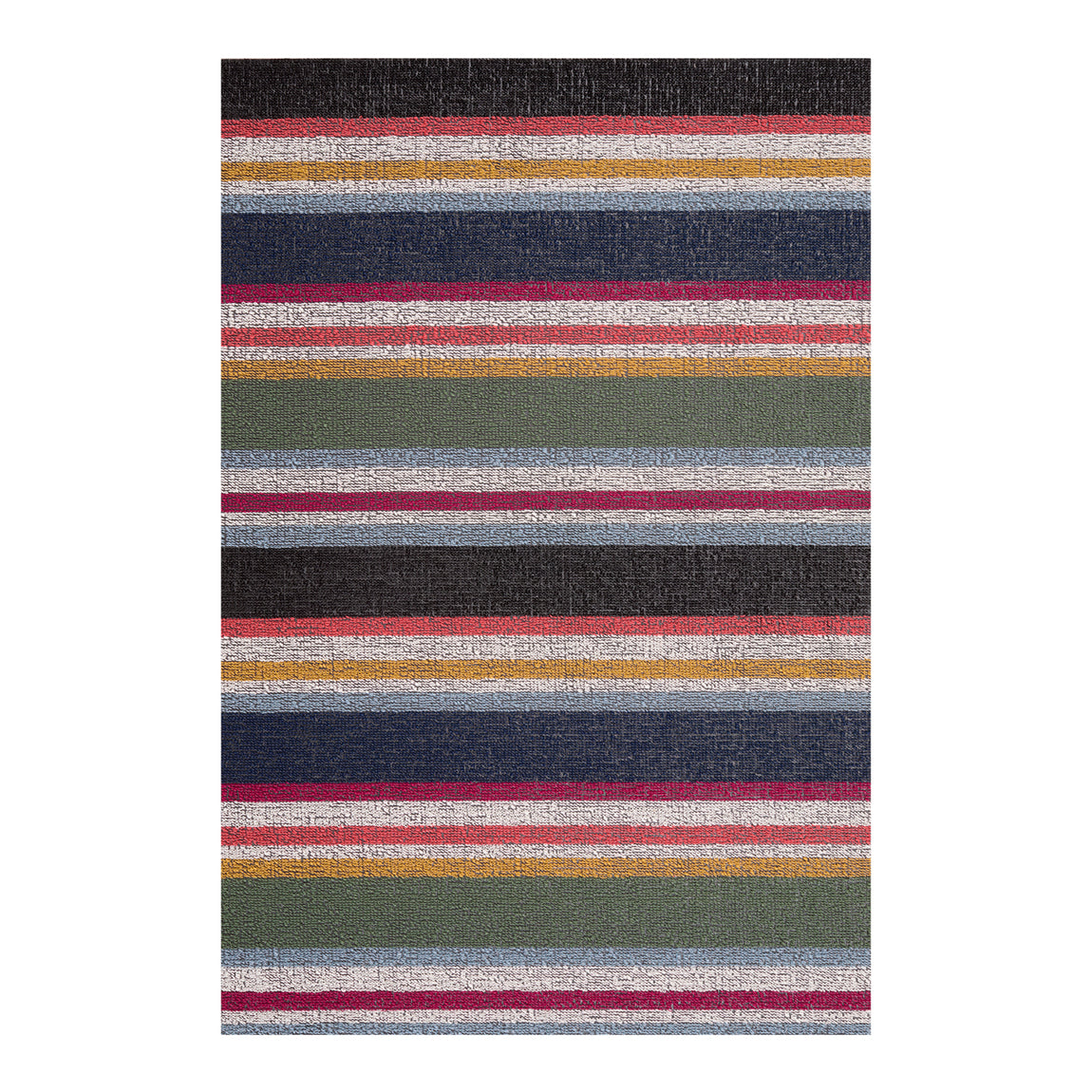 Shuffle Stripe Shag Mats - Petunia View 1