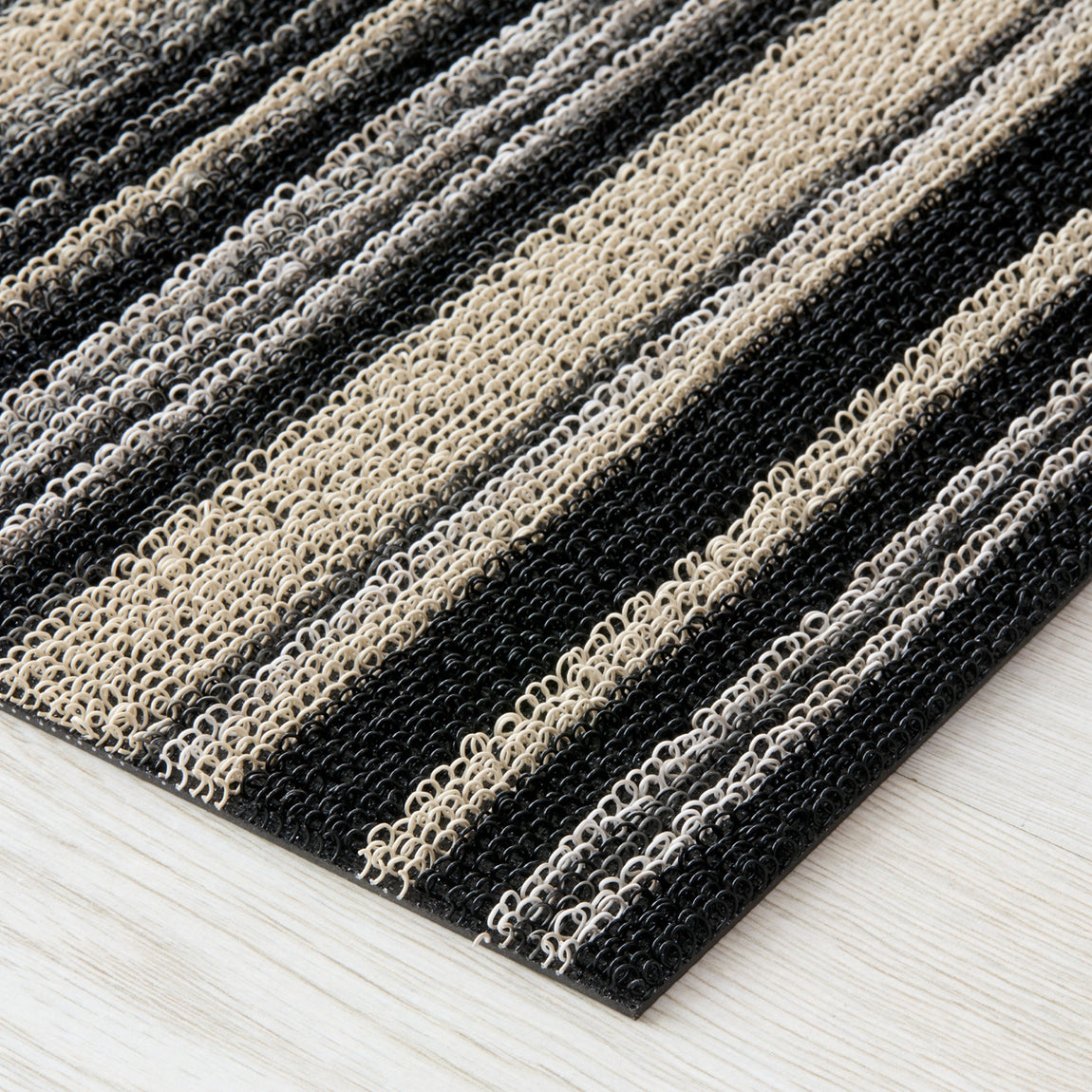 Echo Stripe Shag Mat - Shadow