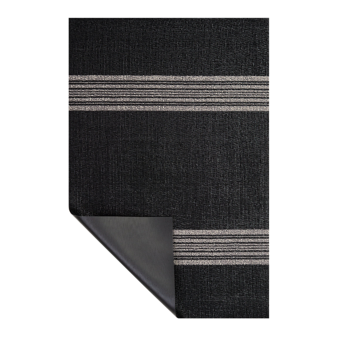 Relay Stripe Shag Mat- Coal