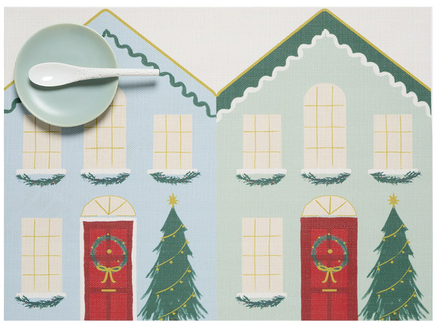 Detail image of Chilewich woven material showcasing texture, color, and pattern of the terrastrand yarn weave.