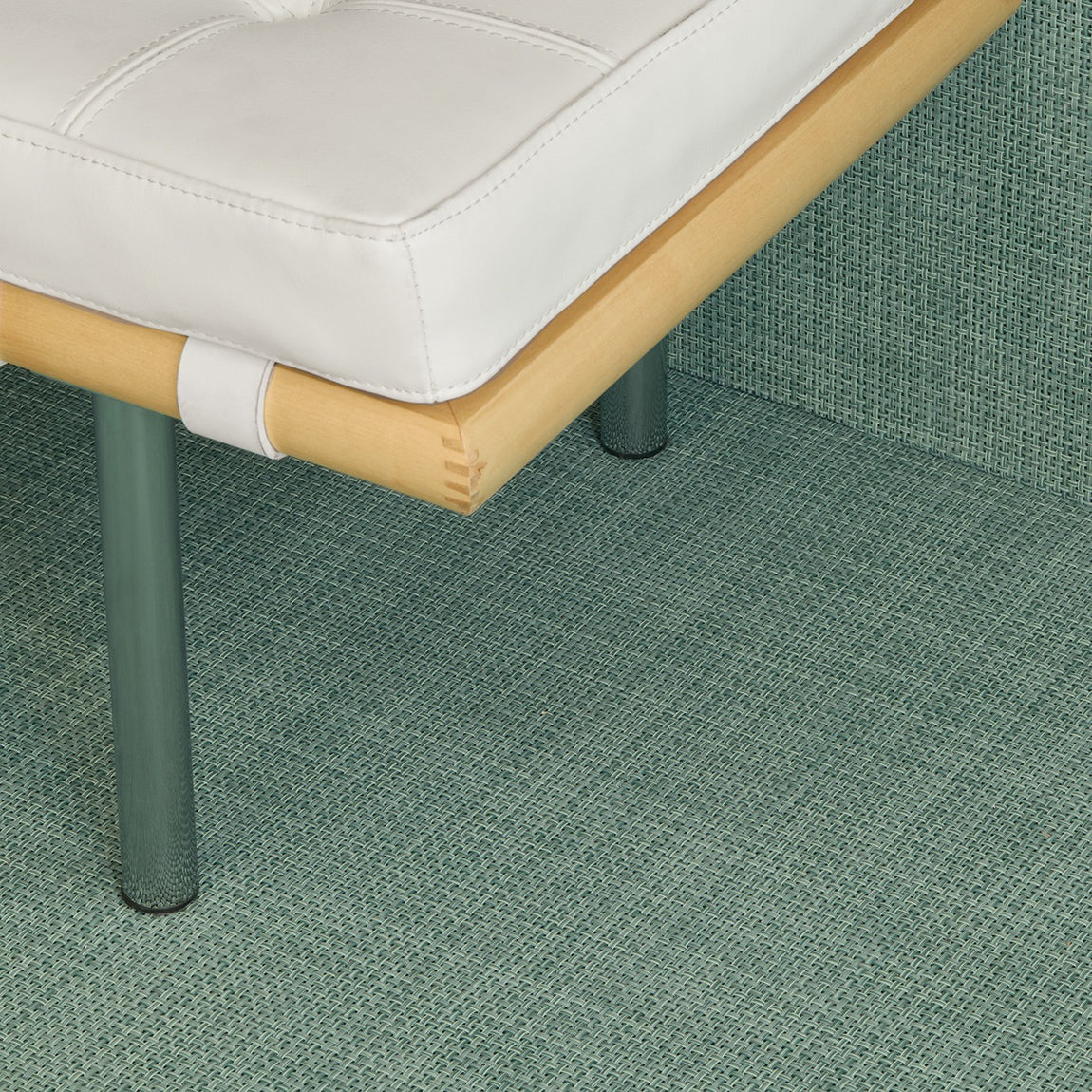 Basketweave Installed Flooring - Celadon