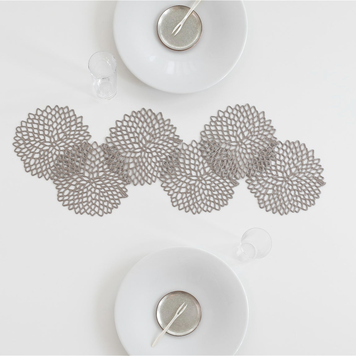Dahlia Coasters - Gunmetal