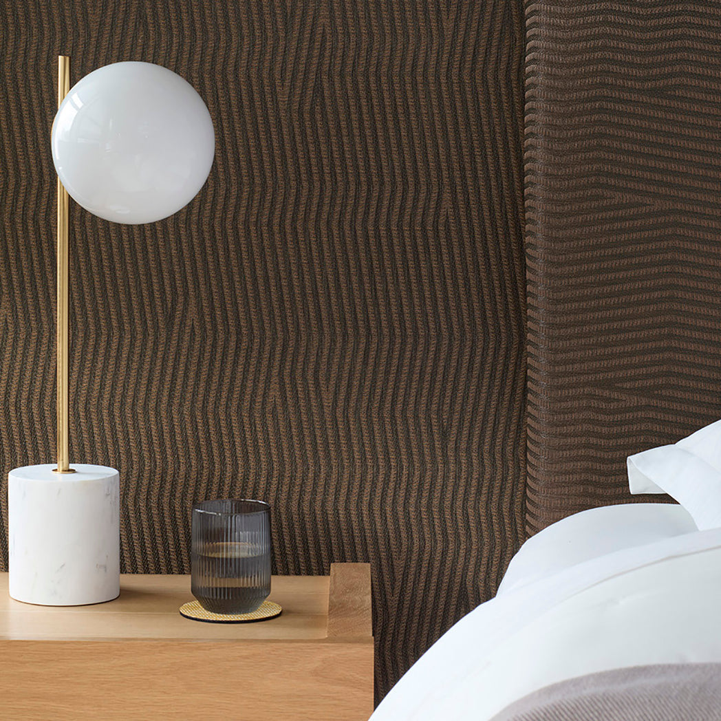 Detail image of Chilewich woven material showcasing texture, color, and pattern of the terrastrand yarn weave.