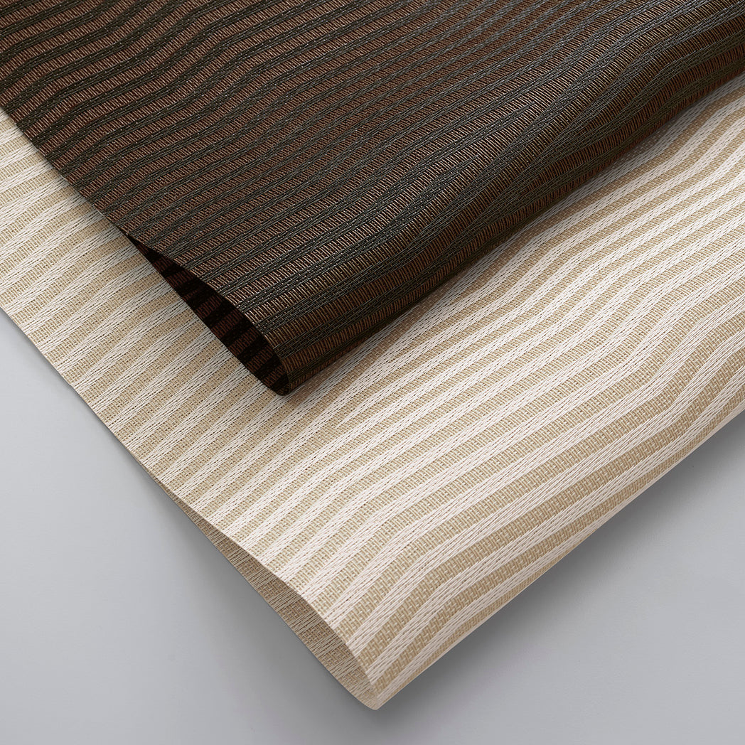 Detail image of Chilewich woven material showcasing texture, color, and pattern of the terrastrand yarn weave.