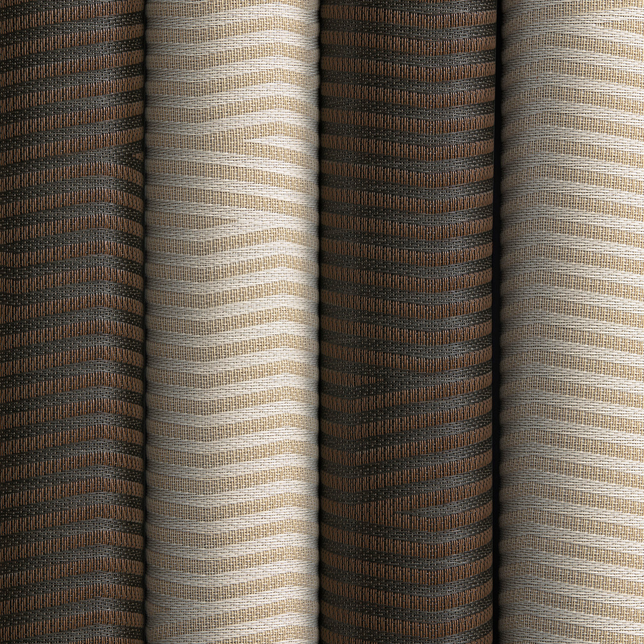 Detail image of Chilewich woven material showcasing texture, color, and pattern of the terrastrand yarn weave.
