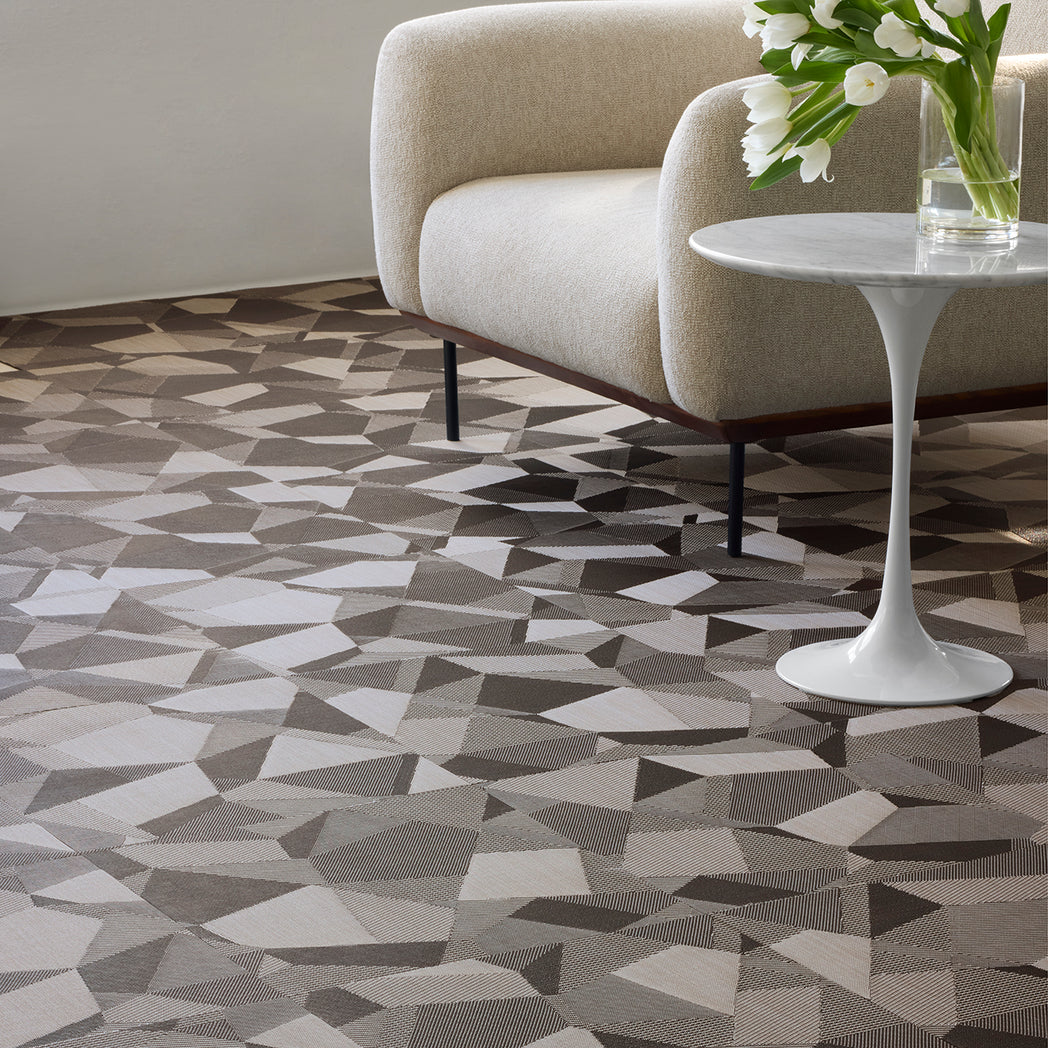 Detail image of Chilewich woven material showcasing texture, color, and pattern of the terrastrand yarn weave.