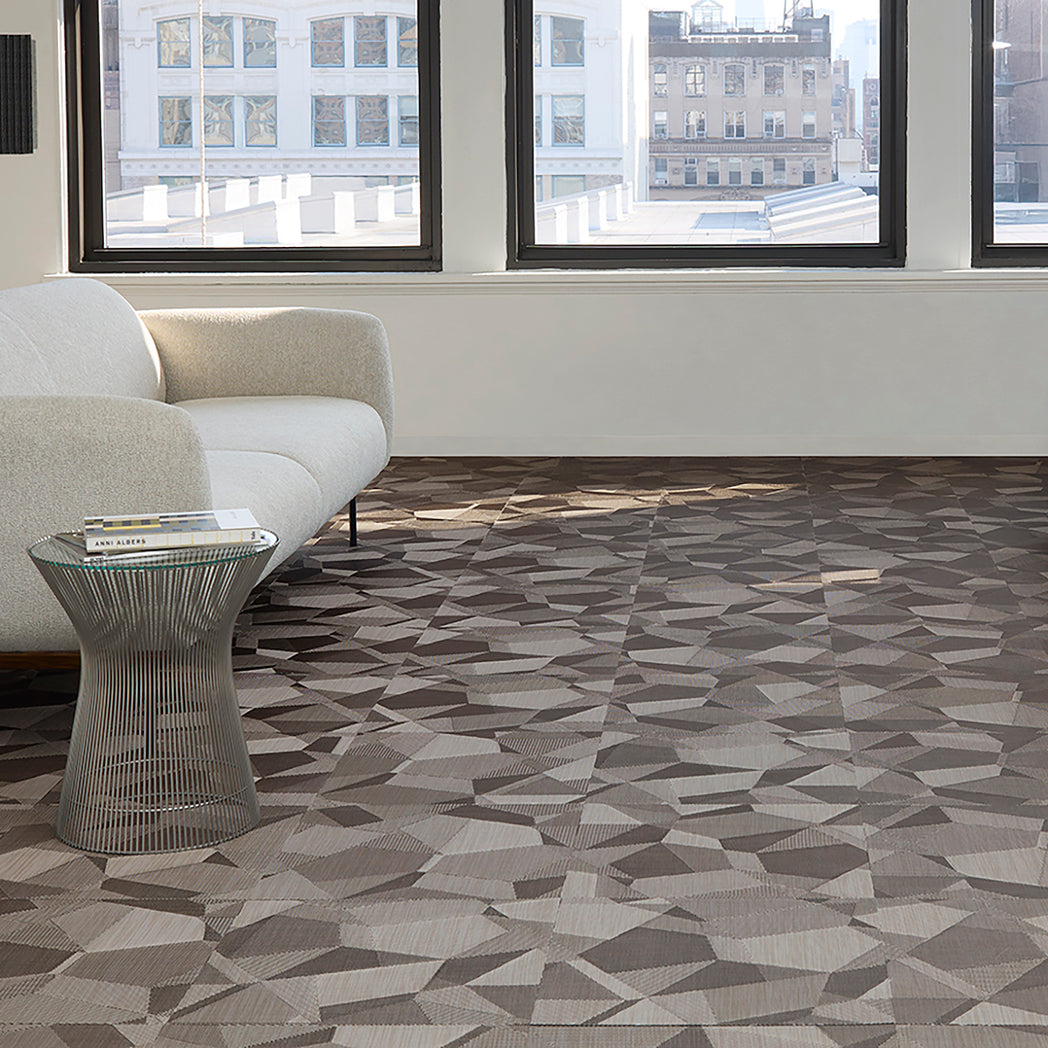 Detail image of Chilewich woven material showcasing texture, color, and pattern of the terrastrand yarn weave.