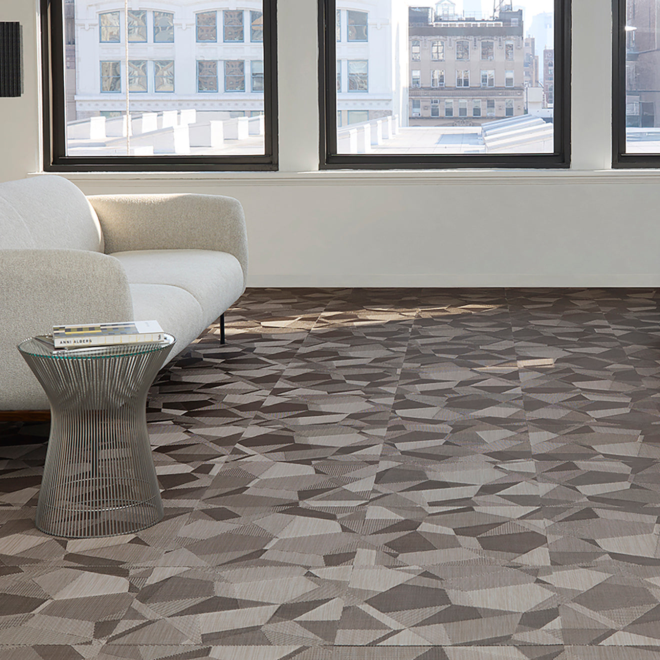 Detail image of Chilewich woven material showcasing texture, color, and pattern of the terrastrand yarn weave.