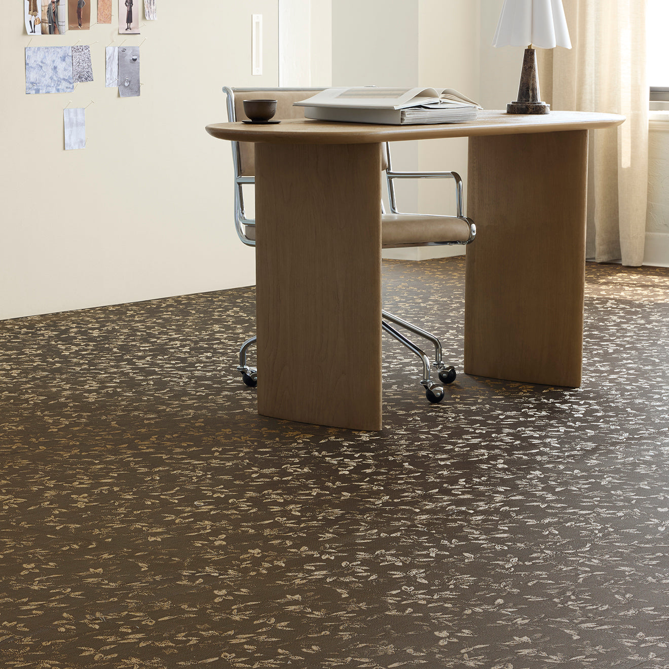 Detail image of Chilewich woven material showcasing texture, color, and pattern of the terrastrand yarn weave.