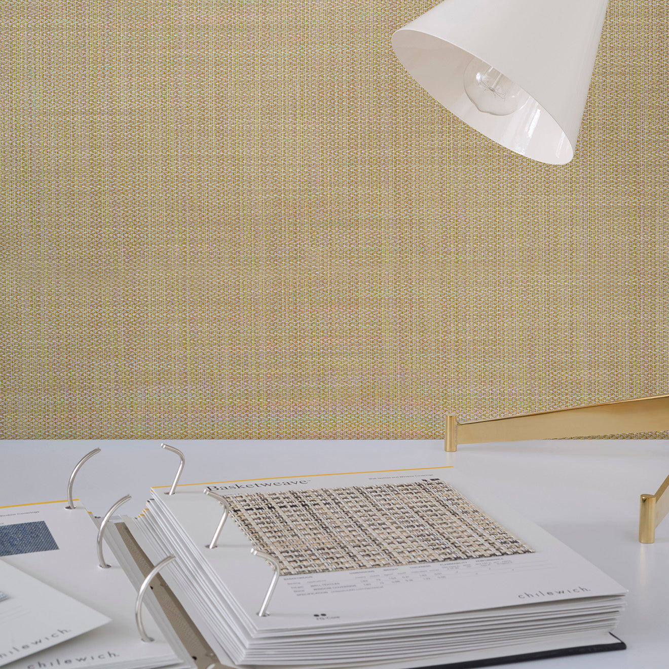 Detail image of Chilewich woven material showcasing texture, color, and pattern of the terrastrand yarn weave.