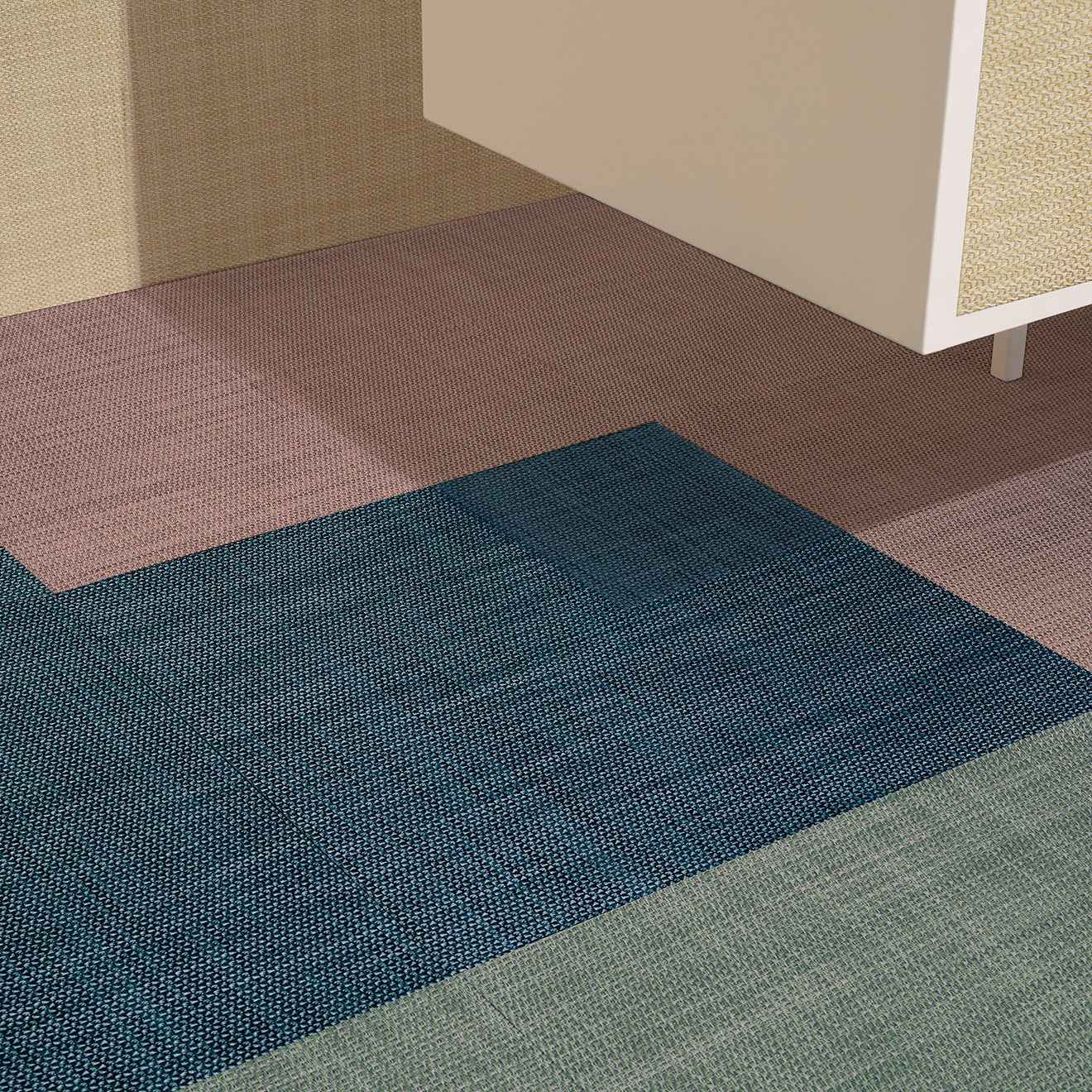 Detail image of Chilewich woven material showcasing texture, color, and pattern of the terrastrand yarn weave.