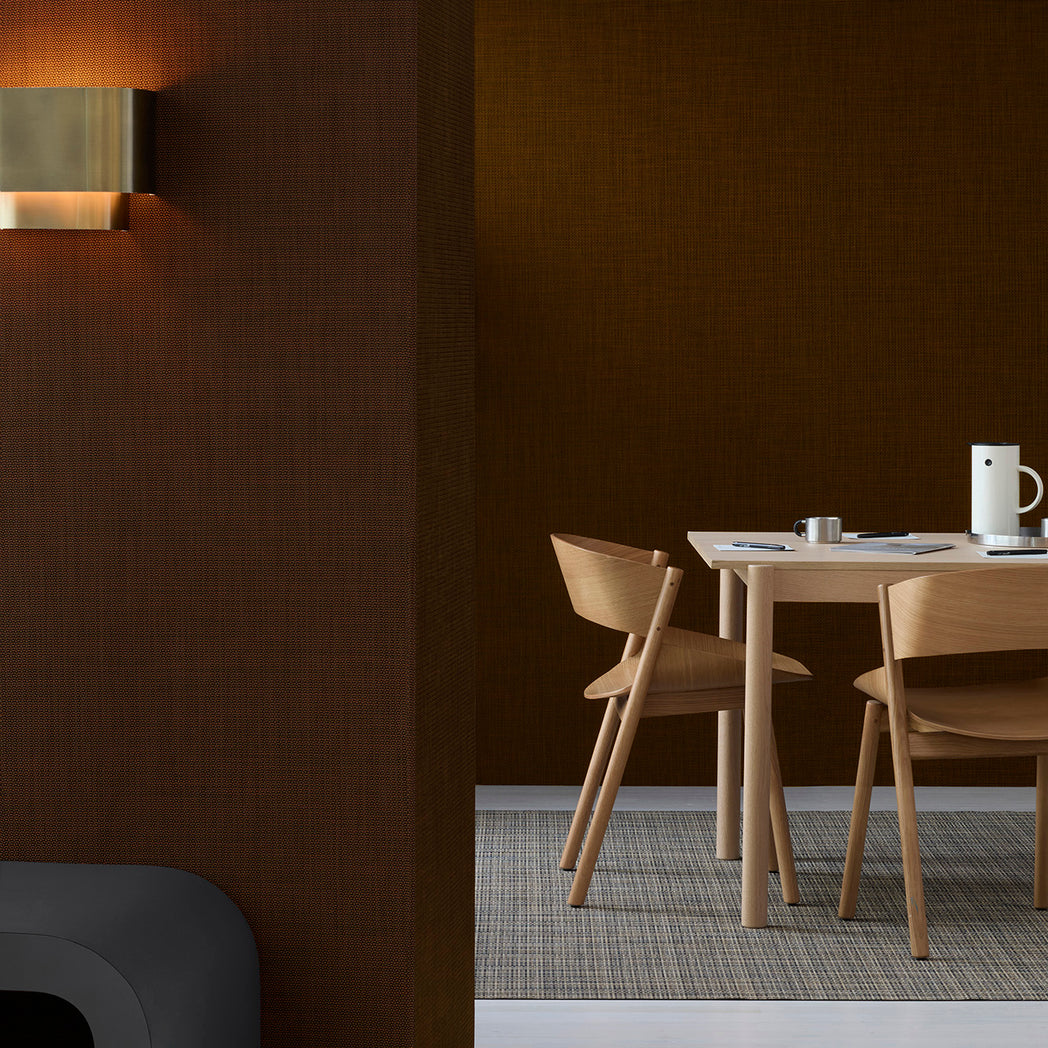Detail image of Chilewich woven material showcasing texture, color, and pattern of the terrastrand yarn weave.