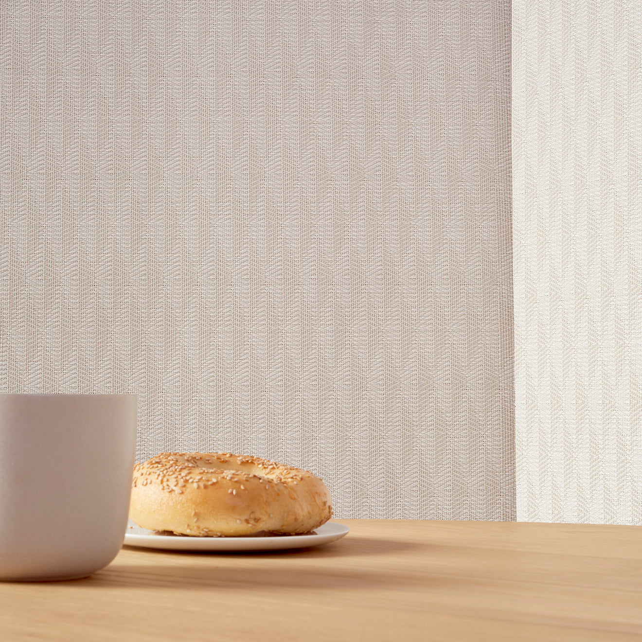 Detail image of Chilewich woven material showcasing texture, color, and pattern of the terrastrand yarn weave.