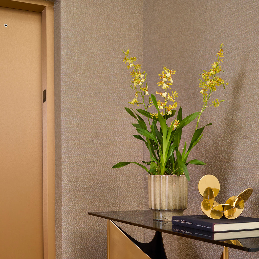 Detail image of Chilewich woven material showcasing texture, color, and pattern of the terrastrand yarn weave.