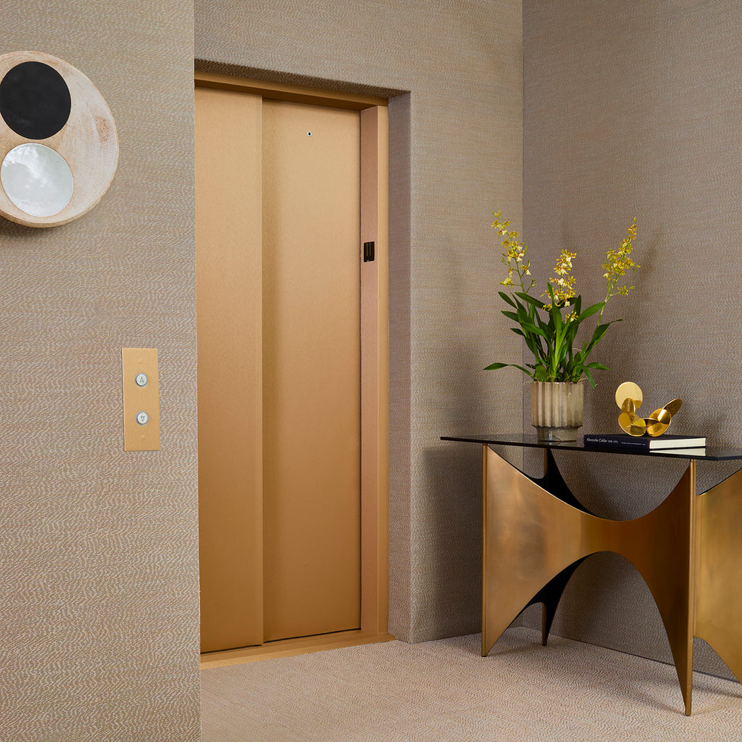 Detail image of Chilewich woven material showcasing texture, color, and pattern of the terrastrand yarn weave.