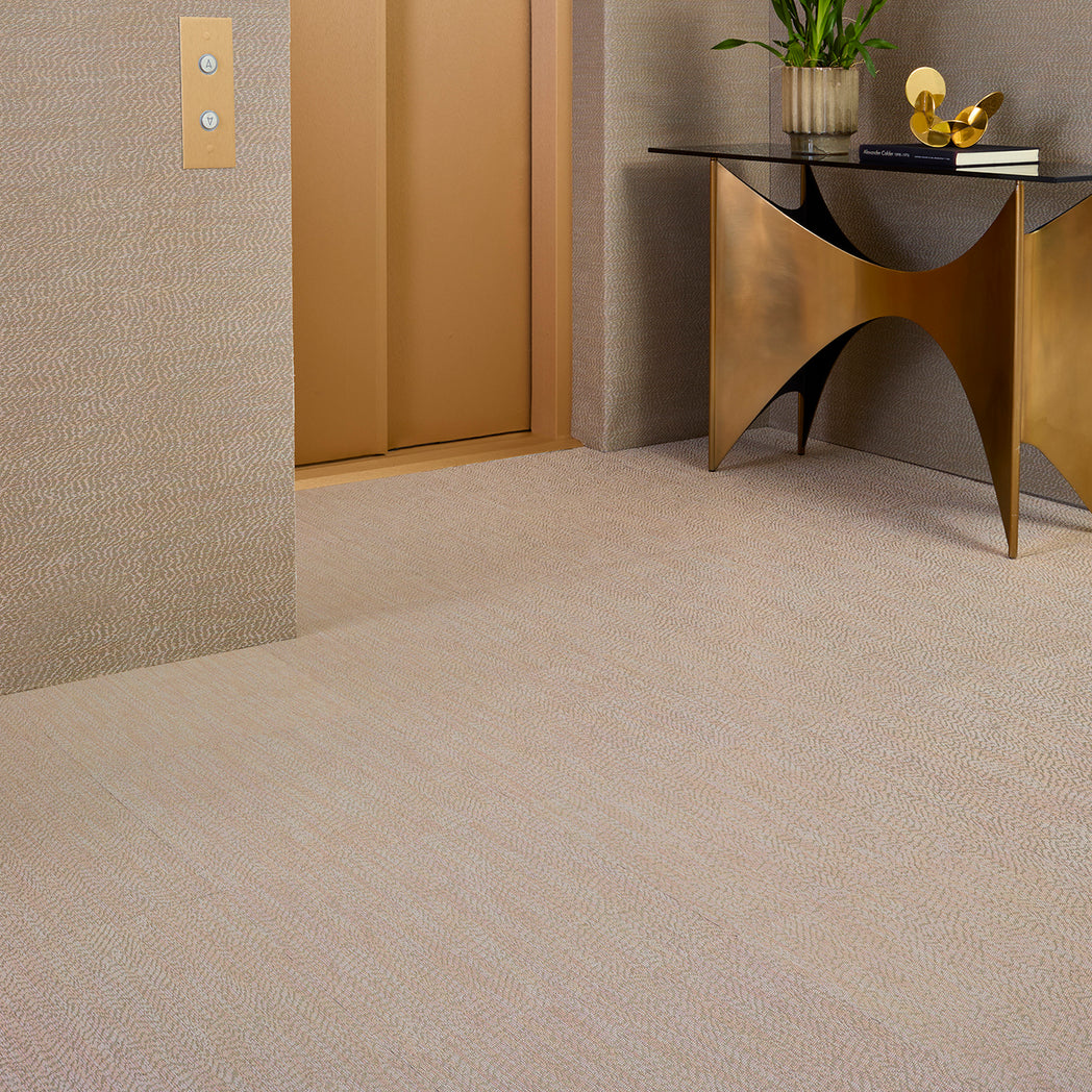 Detail image of Chilewich woven material showcasing texture, color, and pattern of the terrastrand yarn weave.