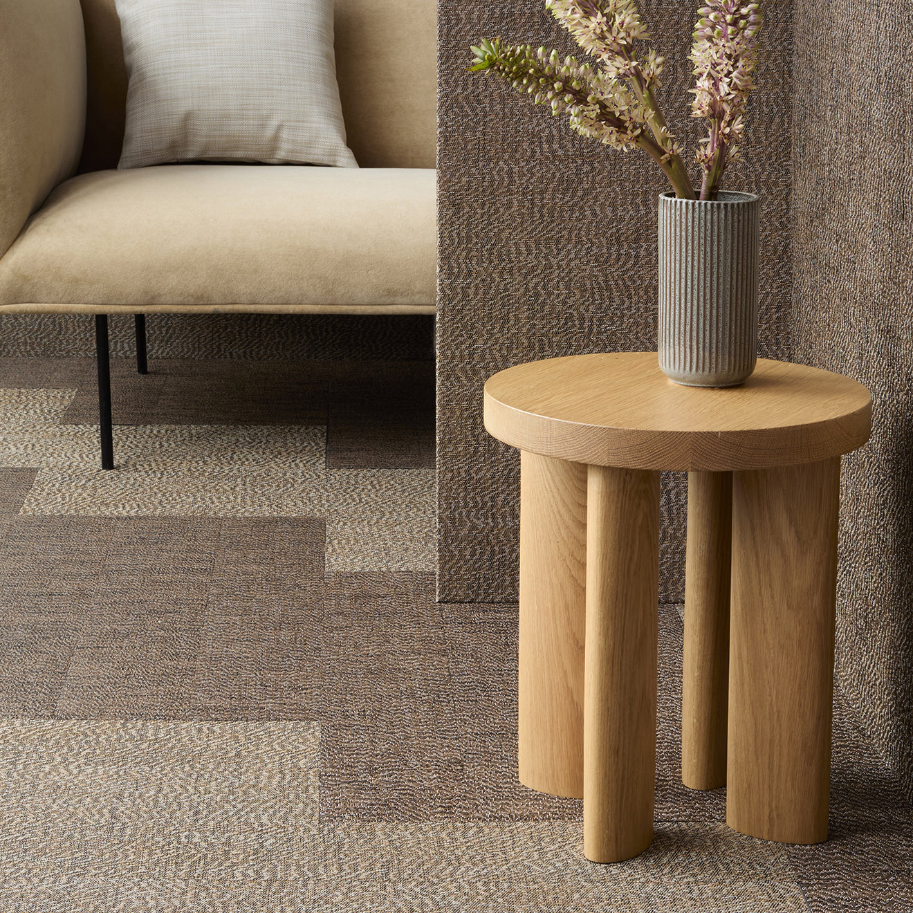 Detail image of Chilewich woven material showcasing texture, color, and pattern of the terrastrand yarn weave.
