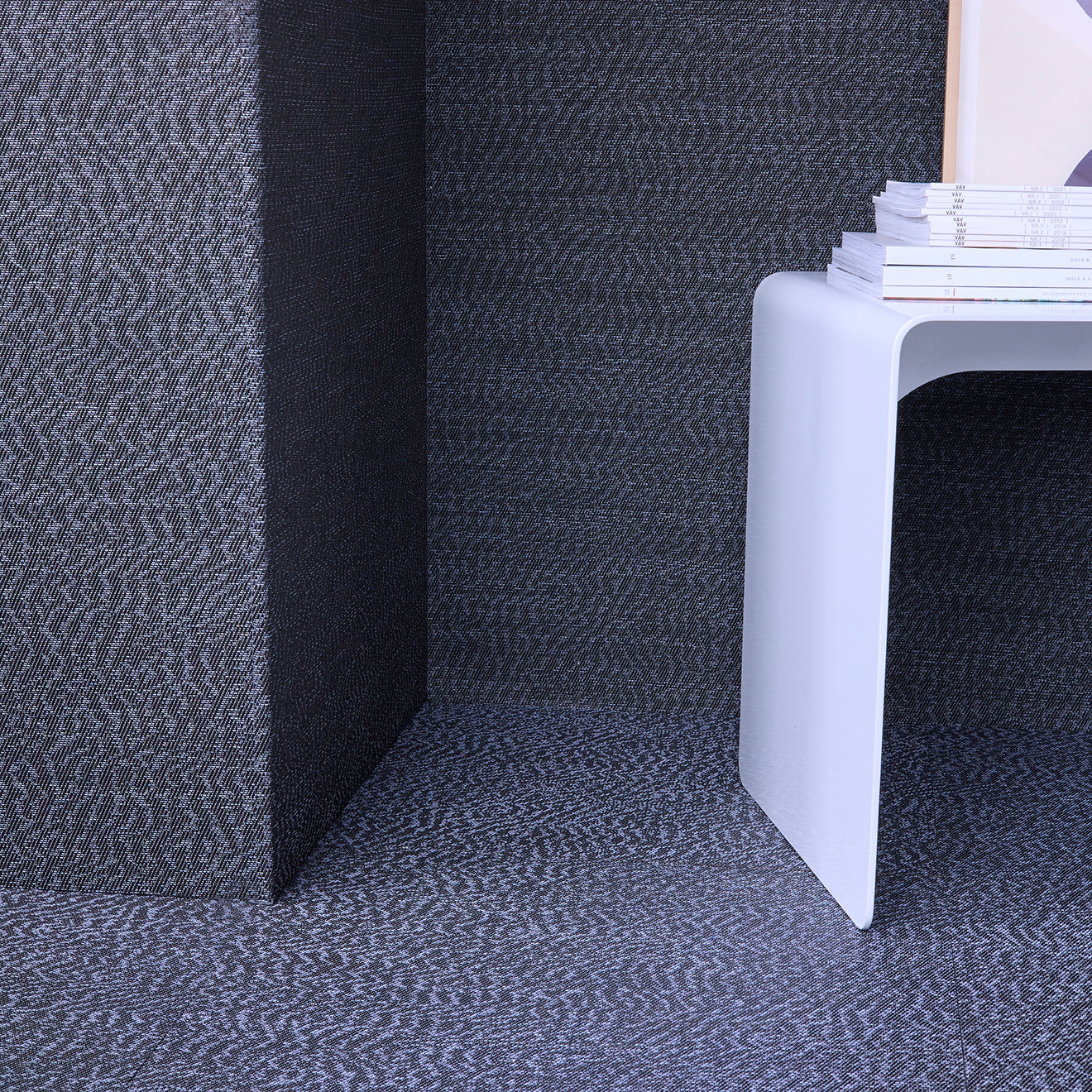 Detail image of Chilewich woven material showcasing texture, color, and pattern of the terrastrand yarn weave.
