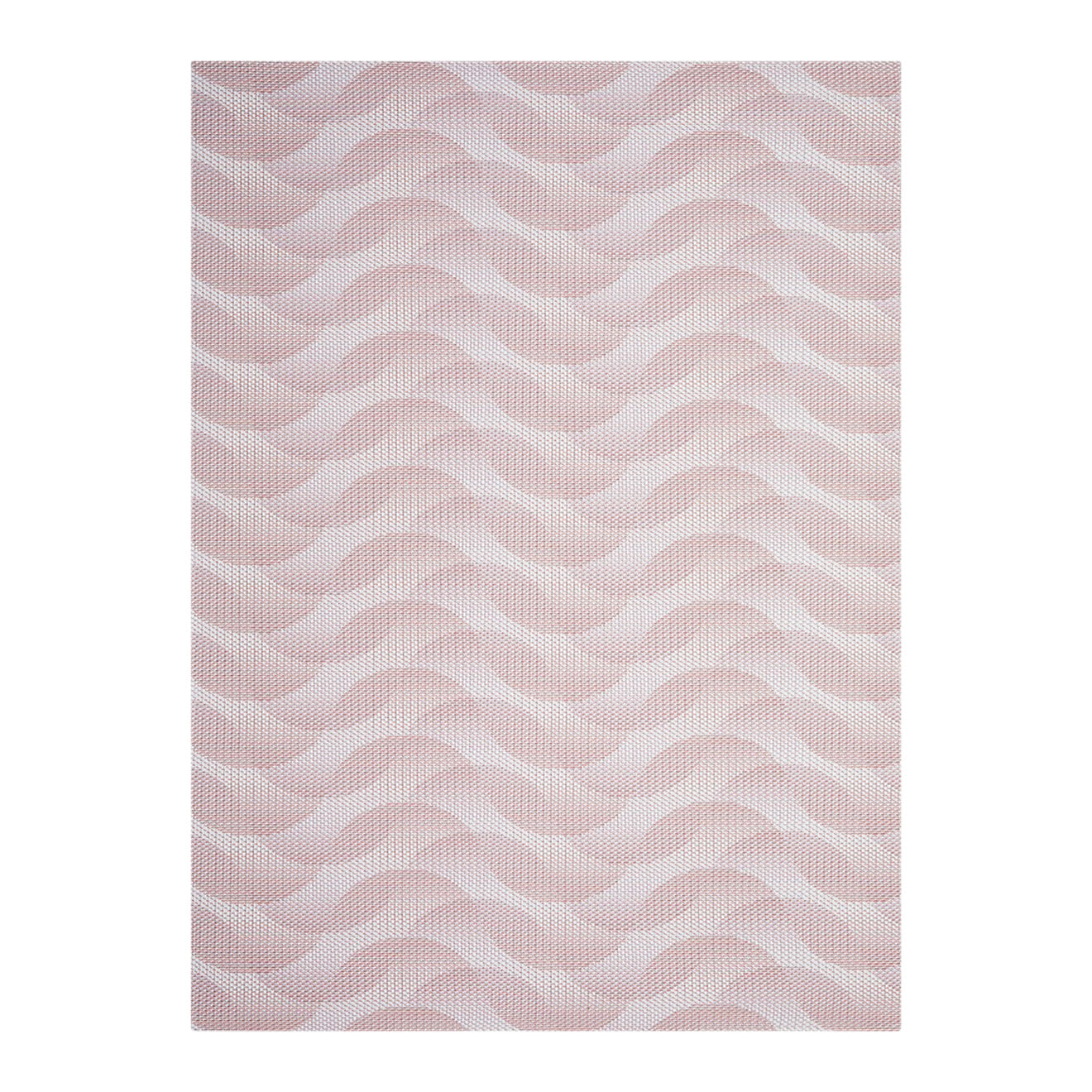 Azalea Woven Floor Mat in Mix of Beige with Midtone Pink