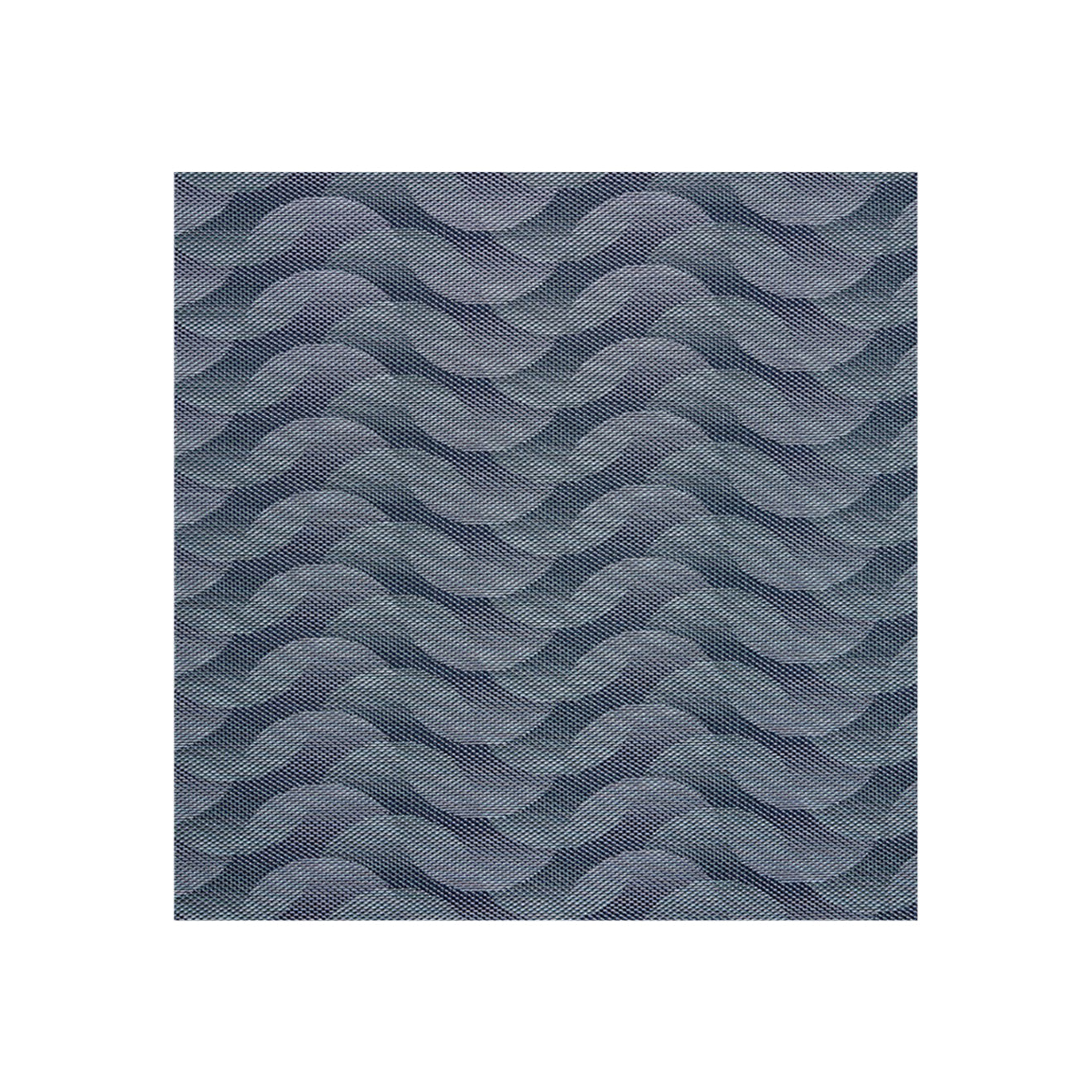 Indigo Woven Floor Mat in Mix of Navy Blue with Light Blue and Midtone Blue Green