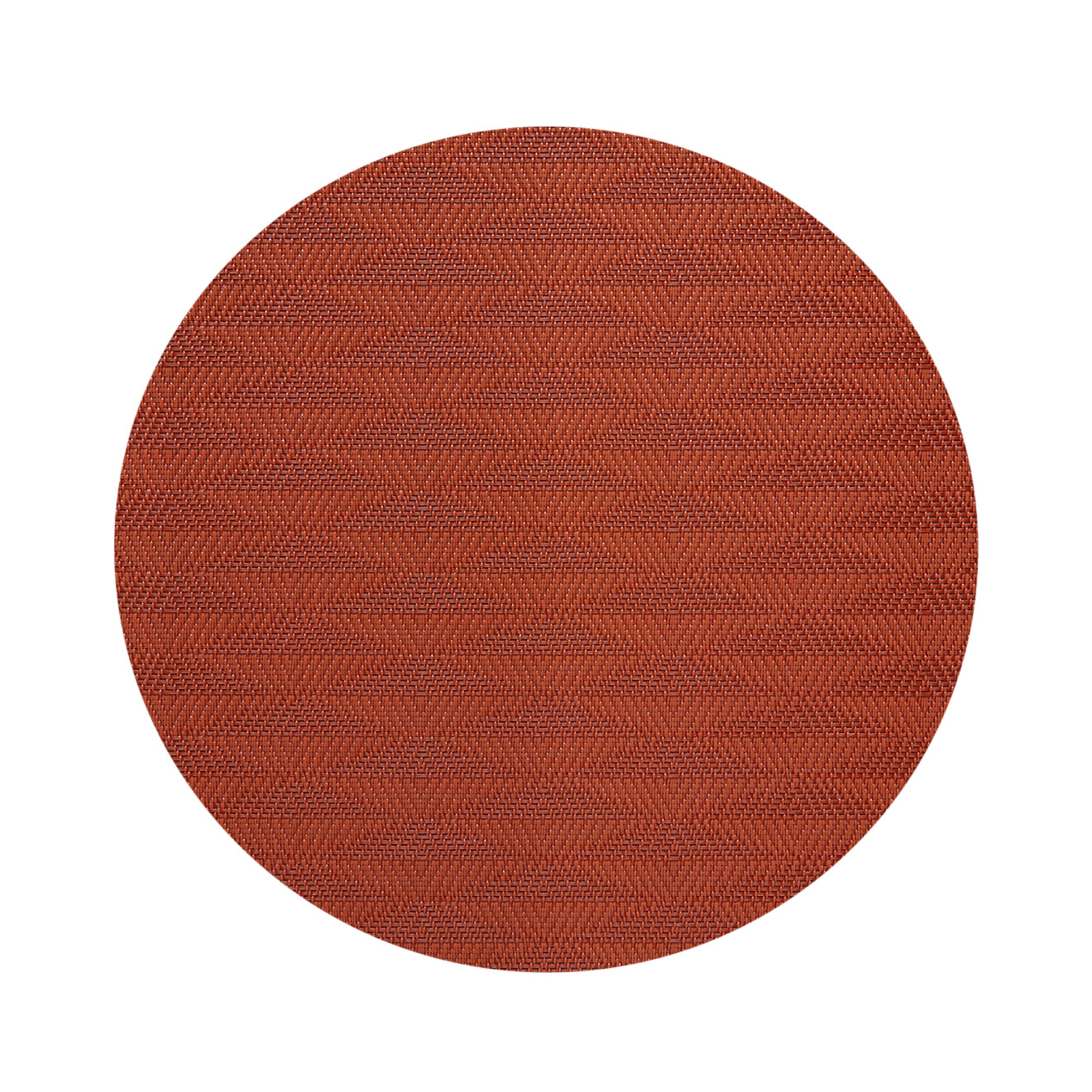 Round Placemats in Midtone Red Orange