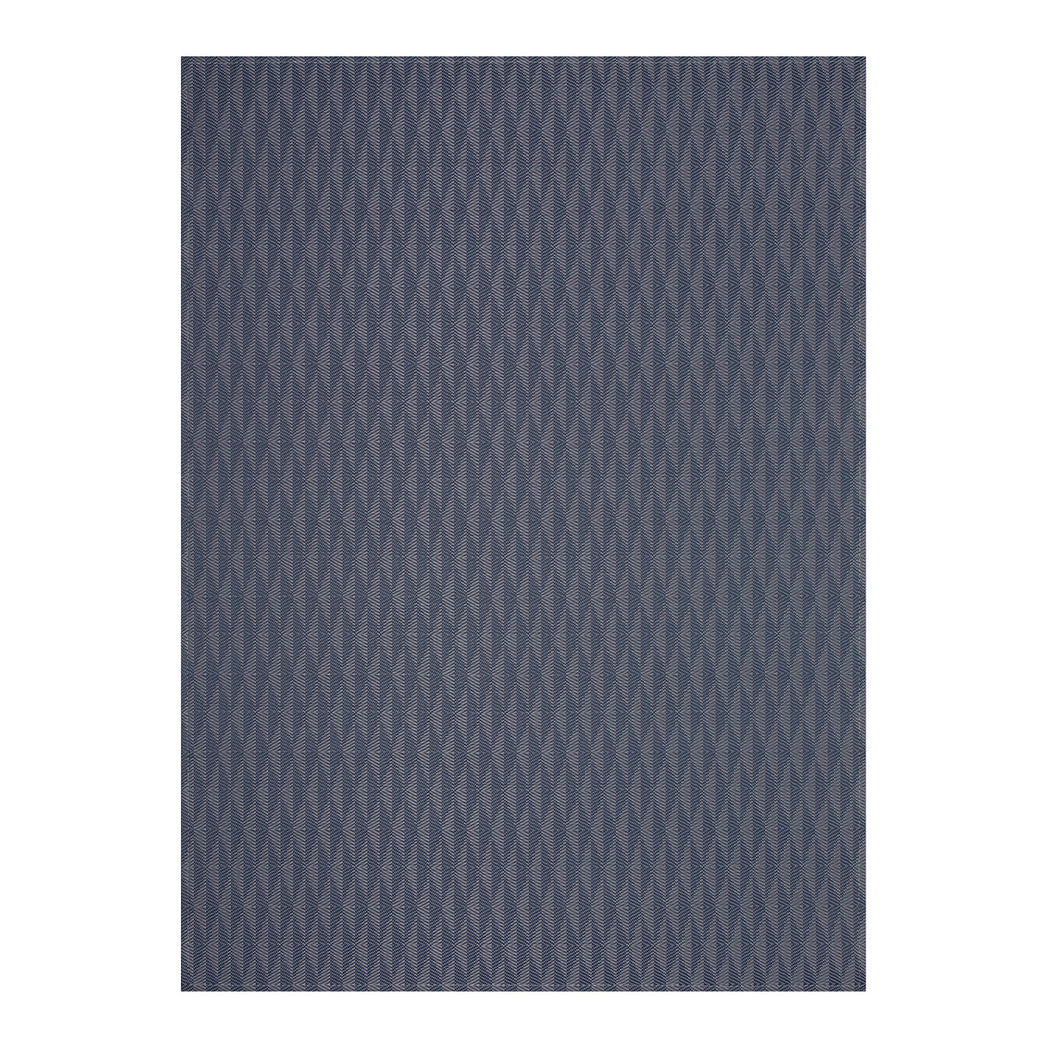 Payne's Grey Woven Floor Mat in Dark Navy Blue with Midtone Neutral Grey