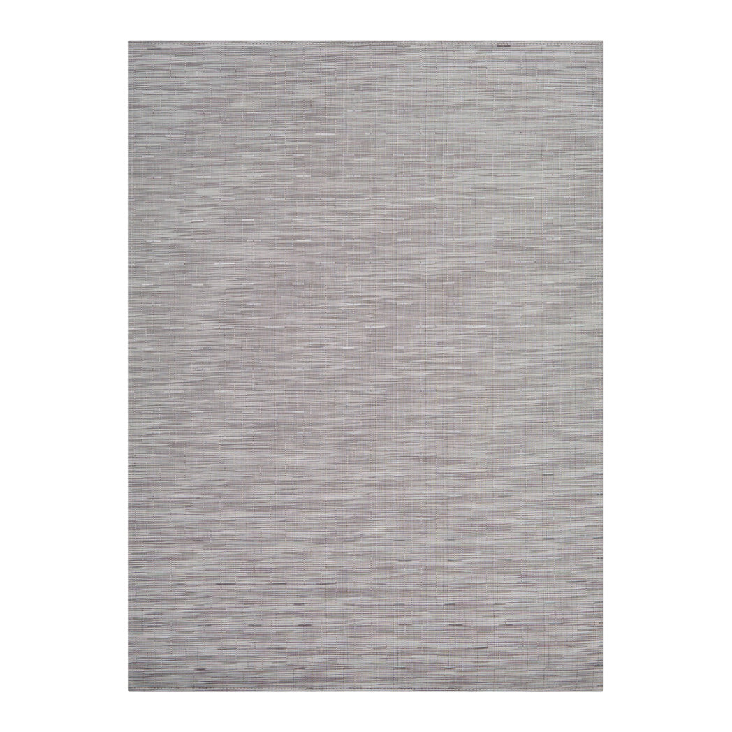 Rectangle Woven Floor Mat in Light Neutral Beige with Dark Greige