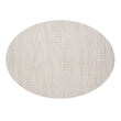 Oval Placemats in Light Neutral Beige With White