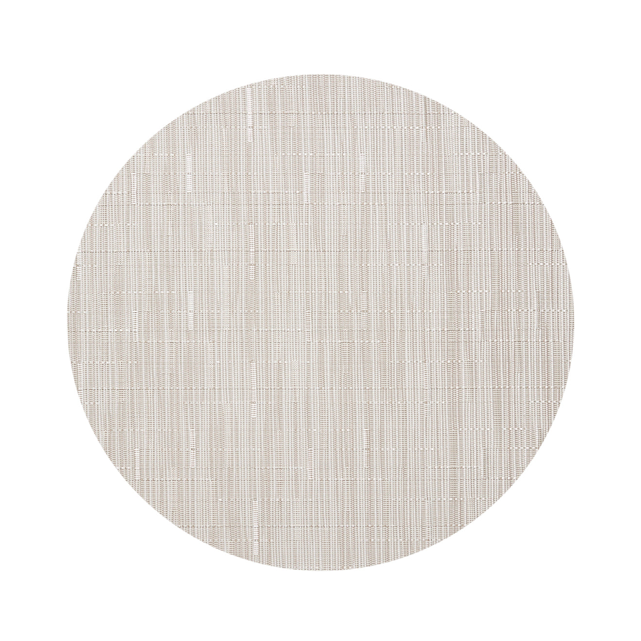 Round Placemats in Light Neutral Beige With White