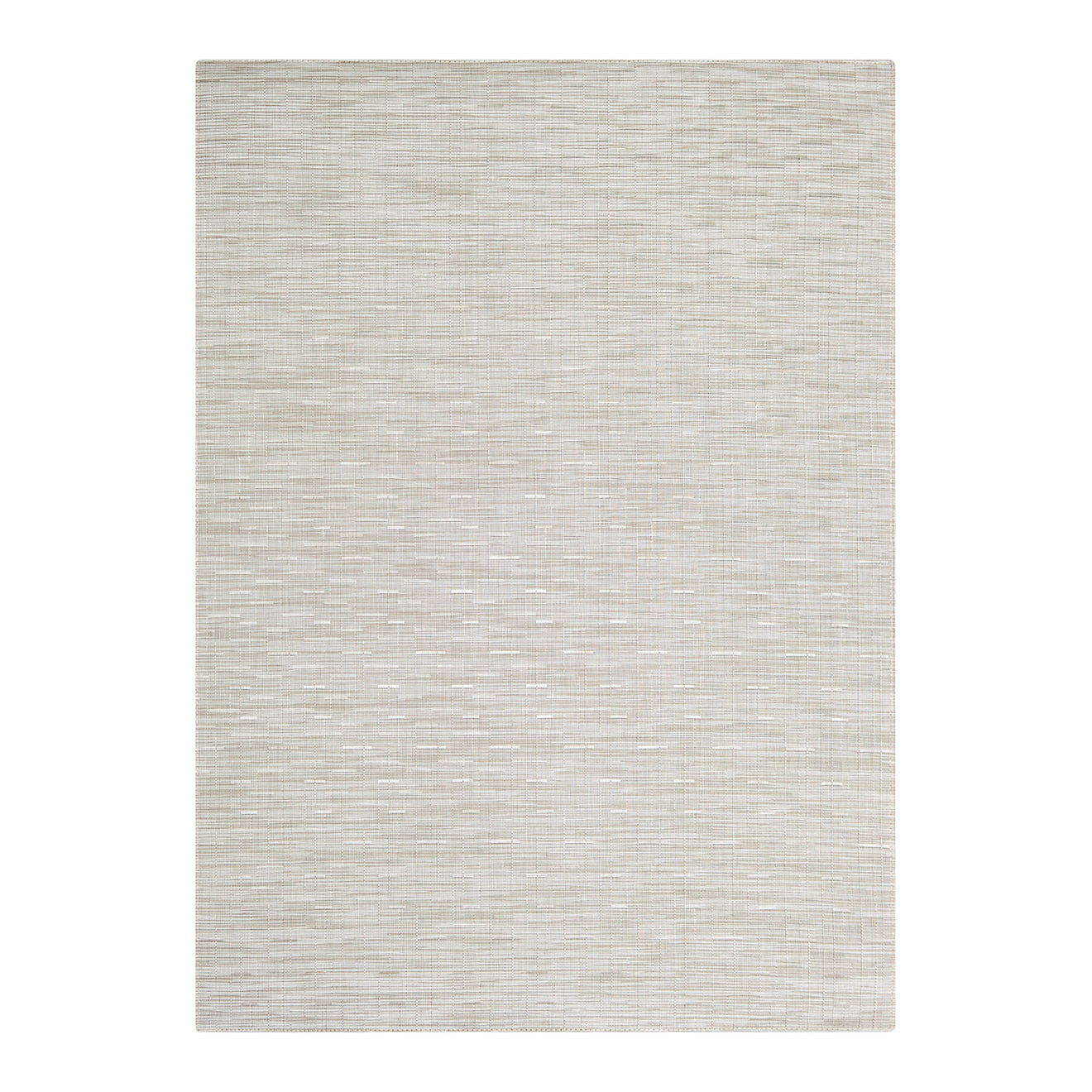 Rectangle Woven Floor Mat in Light Neutral Beige With White