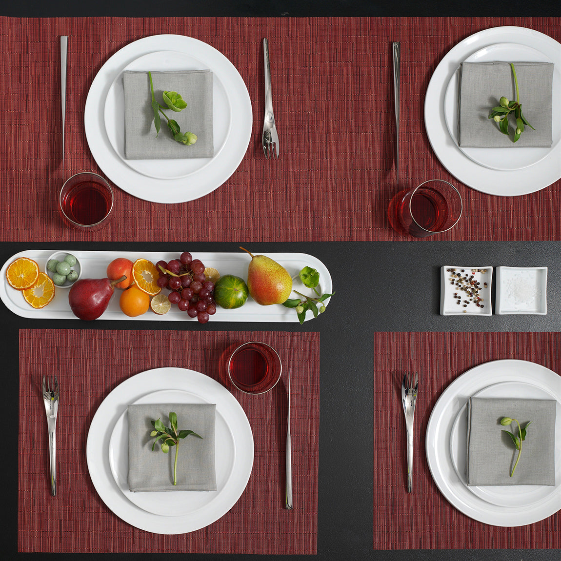 Bamboo Placemats - Cranberry