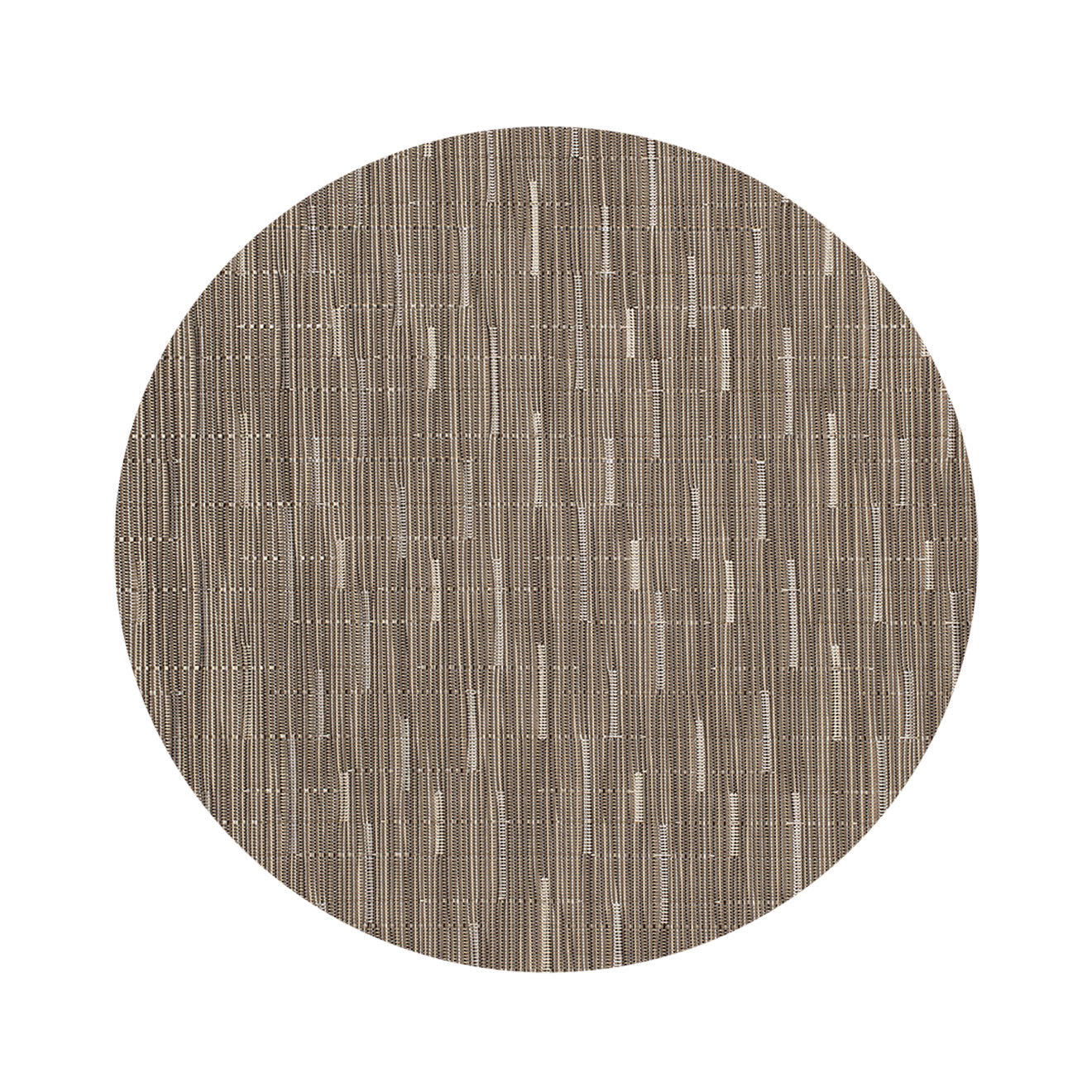 Round Placemats in Mix of Midtone Warm Beige and Dark Greige