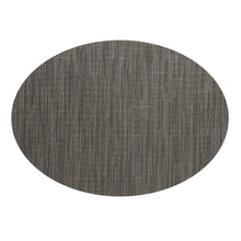 Oval Placemats in Dark Warm Grey With Light Beige