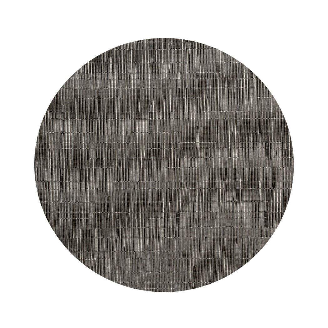 Round Placemats in Dark Warm Grey With Light Beige
