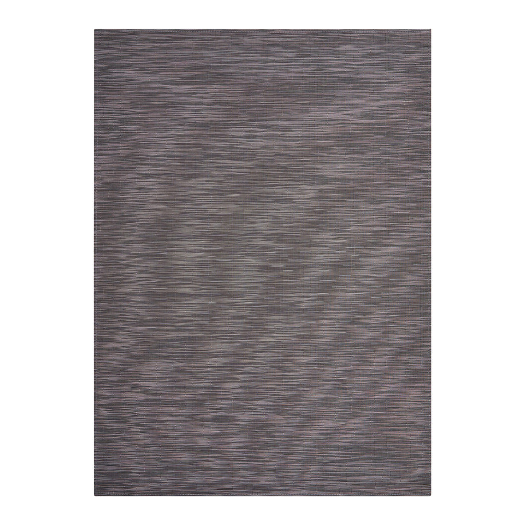 Rectangle Woven Floor Mat in Dark Warm Grey With Light Beige