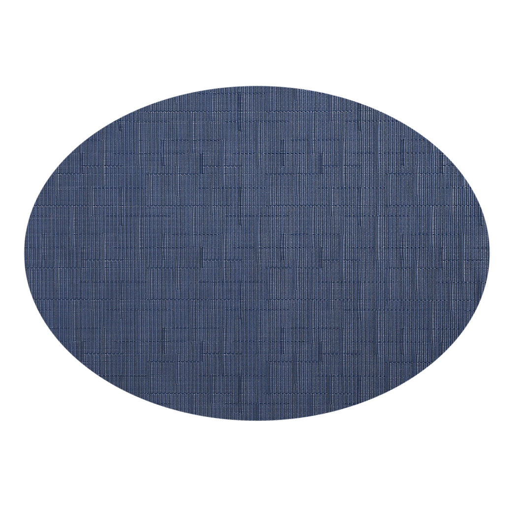Oval Placemats in Midtone Navy Blue