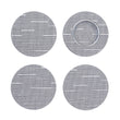 Set of 4 Coasters in Light Silver