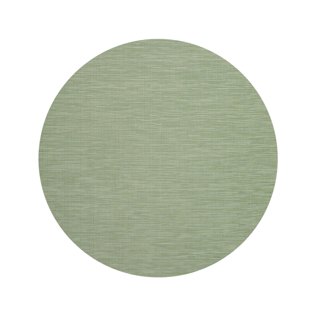 Round Woven Floor Mat in Muted Light Green