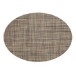 Oval Placemats in Mix of Warm Beige, Warm Brown and Black