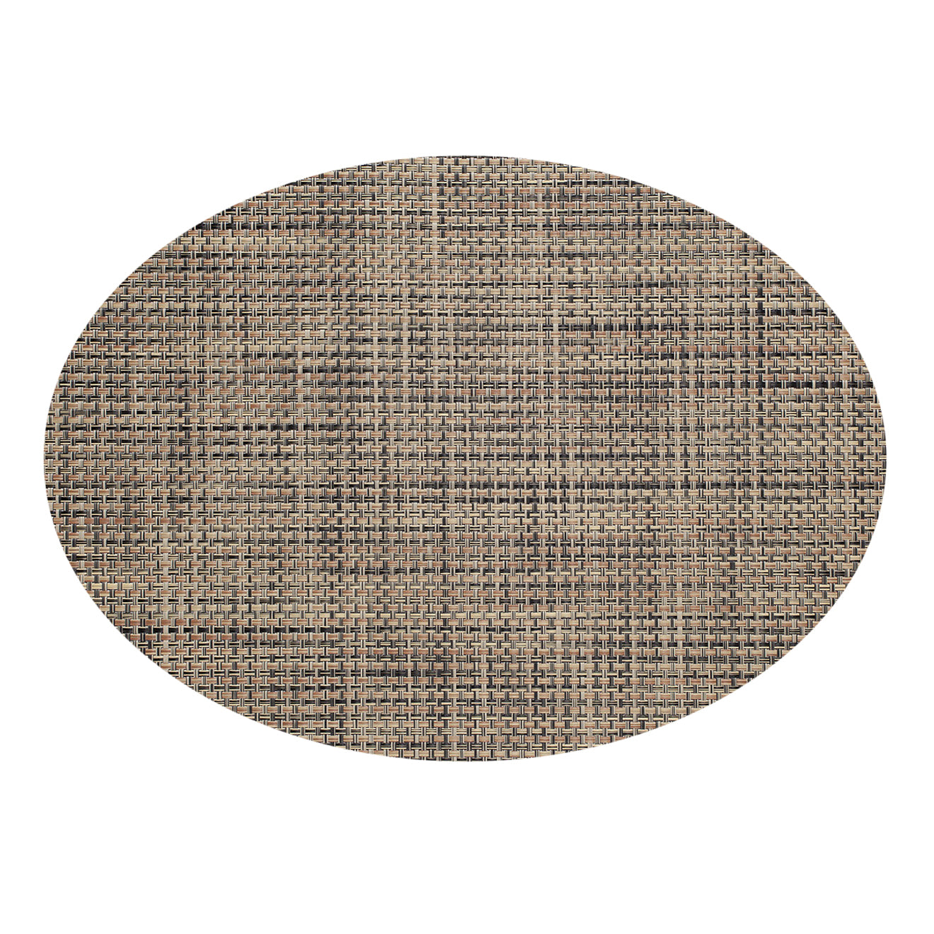 Oval Placemats in Mix of Warm Beige, Warm Brown and Black